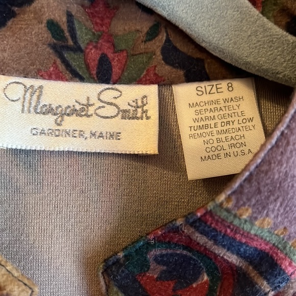 Vintage Margaret Smith floral dress with self-belt size 8 - Picture 4 of 4